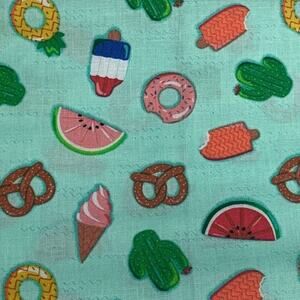 New Emma & Mila 18" X 21" Summer Foods Cotton Fat Quarter FQ Quilting Fabric